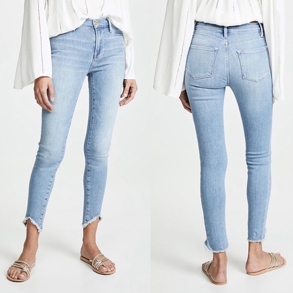 triangle hem jeans